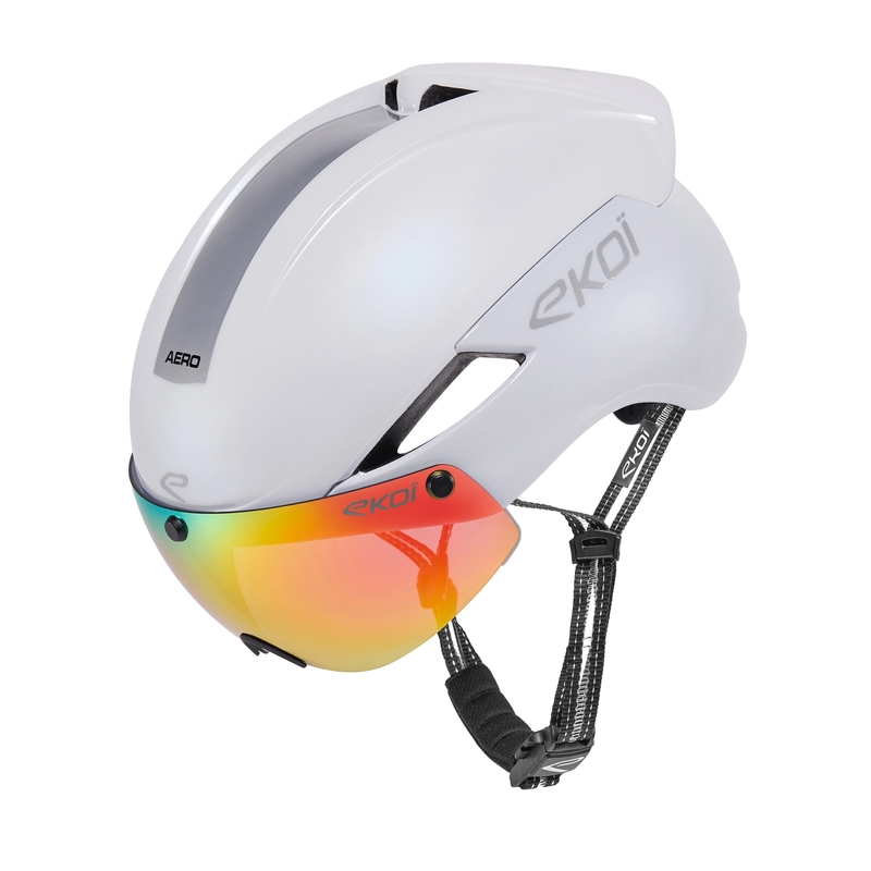EKOI Perf AERO16 White Grey Helmet