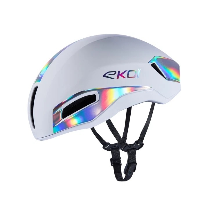 R-AERO EKOI Racing White Holographic Helmet
